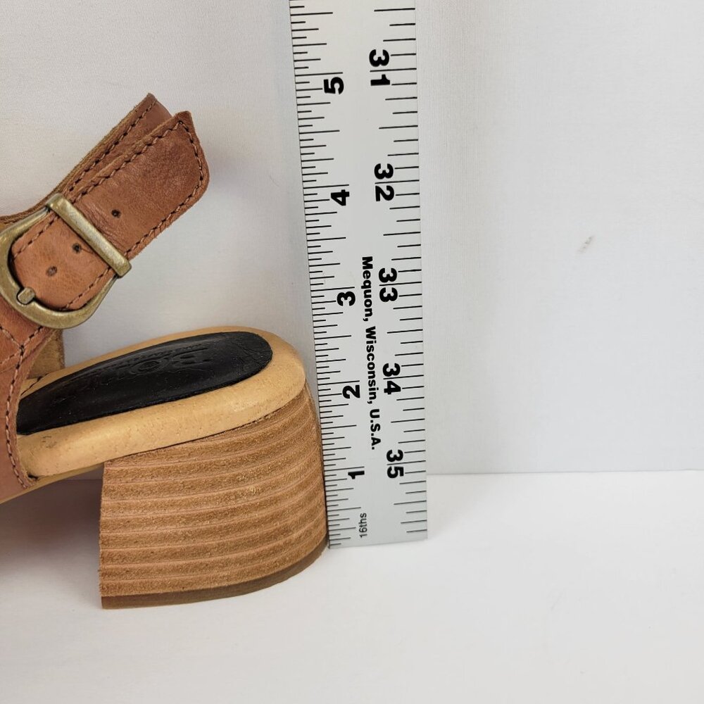 Born Black & Brown Leather Open-Toe Block Heel Sandals 7M - Picture 12 of 12